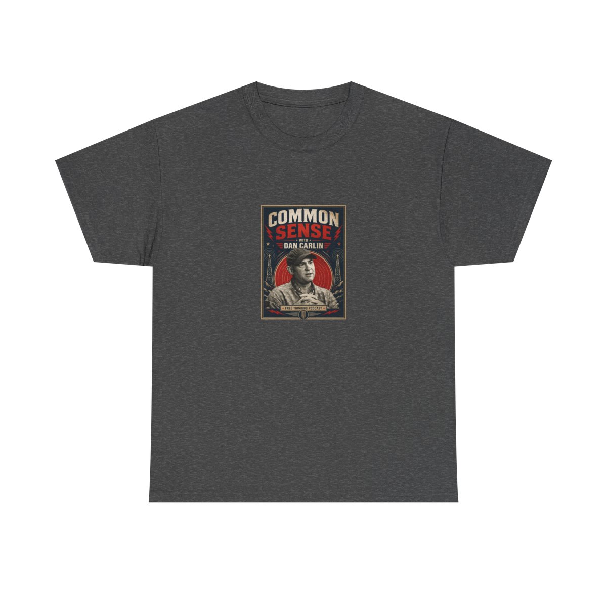 Dan Carlin’s Common Sense "Common Sense with Dan Carlin" Unisex Tee - alternate angle 4, merchandise