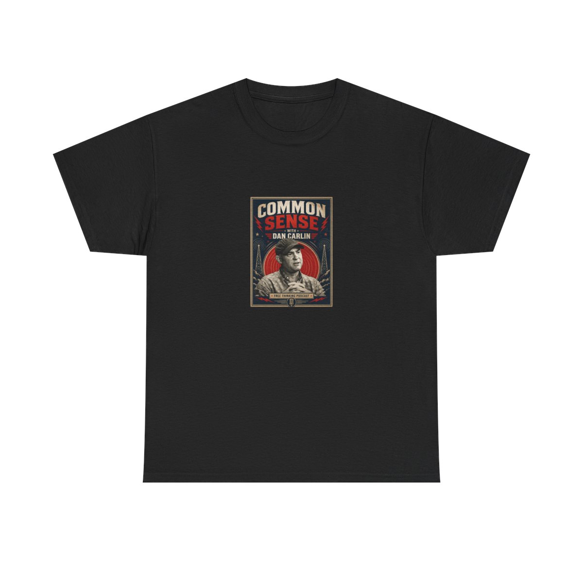 Dan Carlin’s Common Sense "Common Sense with Dan Carlin" Unisex Tee - alternate angle 2, merchandise